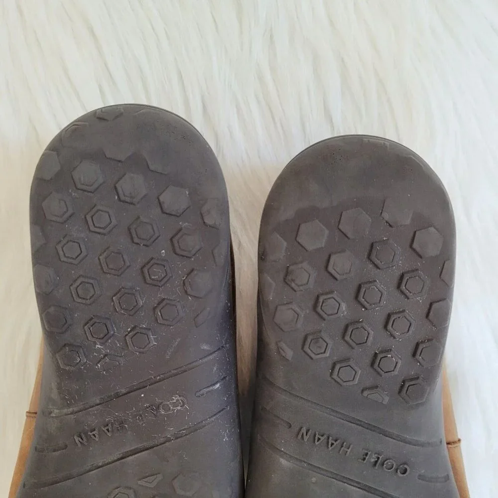 Cole Haan Mens Sz 9.5 Loafer Brown Leather Slip On Dress Driving Shoes 12602